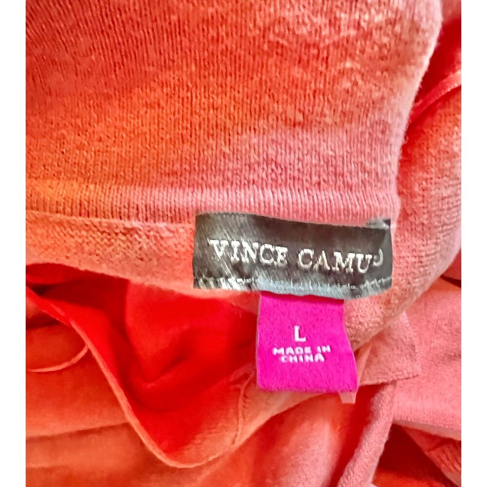 Vince Camuto Women’s Knit Shirt Size L Ocean Coral NWT Pull on - Picture 7 of 11